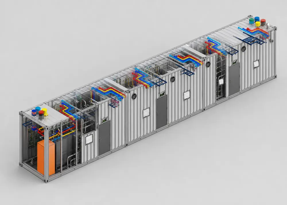 Integrated cooling and power module for data-centre systems