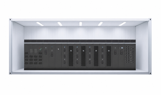 Containerized power distribution equipment for a data-centre project