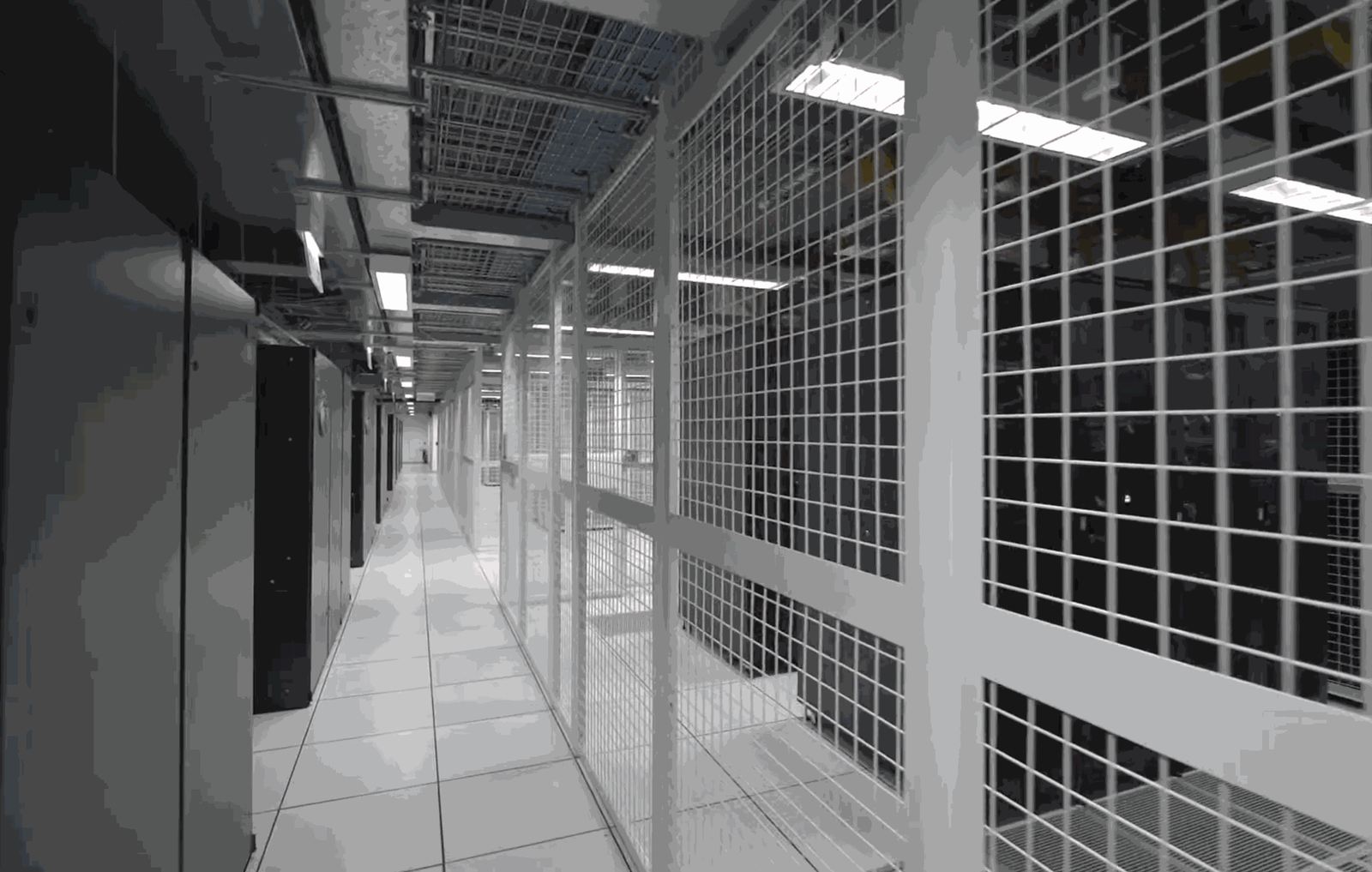 AI-ready rack row inside a data hall