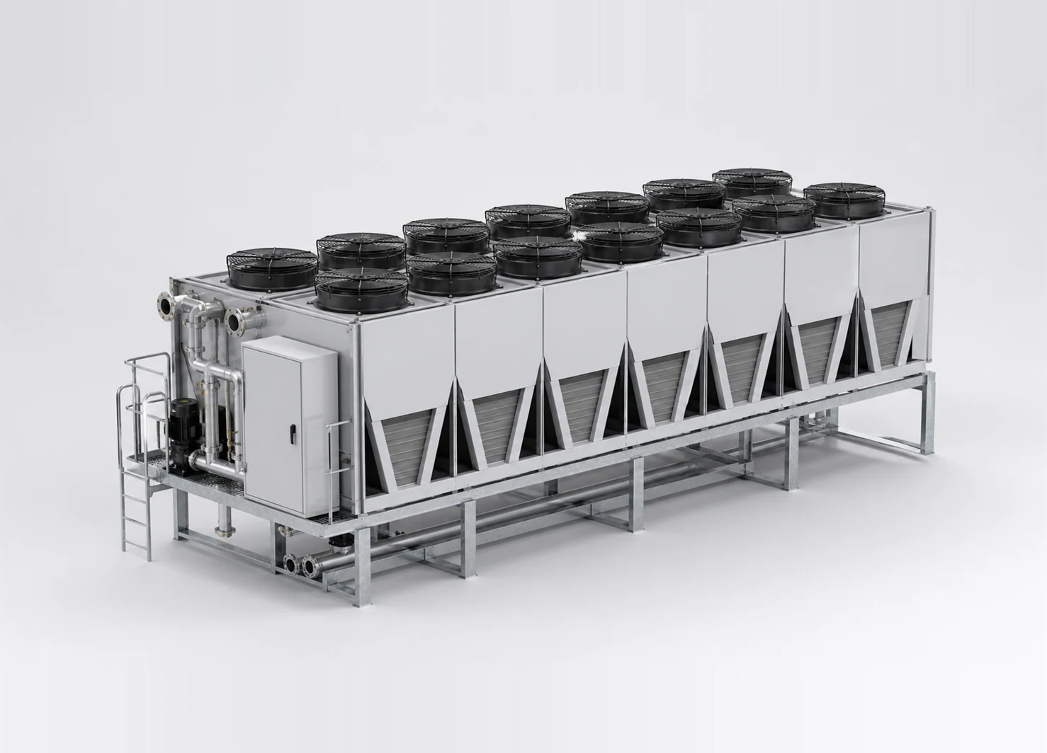 Unbranded illustrative render of Modular Dry Cooler