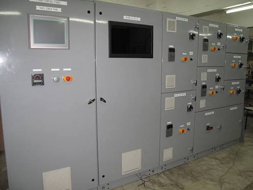 Motor control panel installed during facility delivery