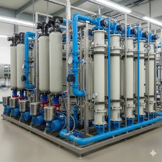 RO plant supporting water treatment for cooling infrastructure