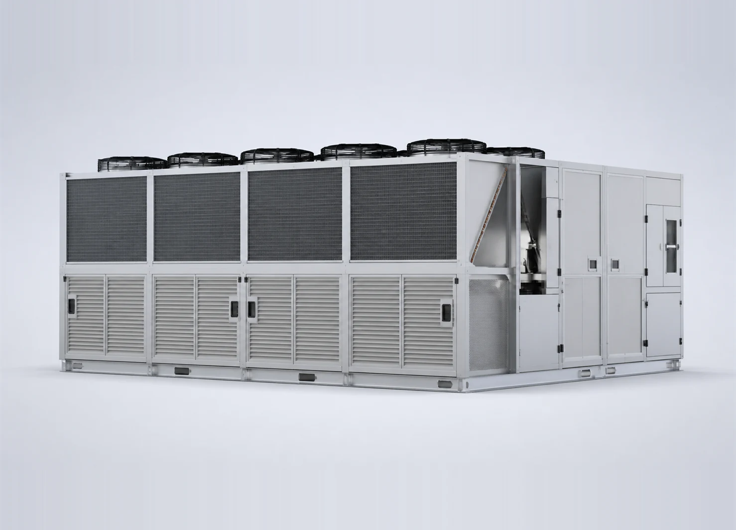 Unbranded illustrative render of Evaporative Data-Centre Cooling Unit